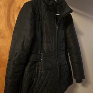 Elegant Black Quilted Puffer Jacket